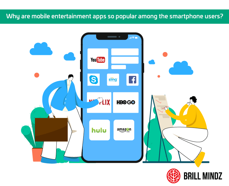 Why are mobile app entertainment apps so popular among the smartphone users